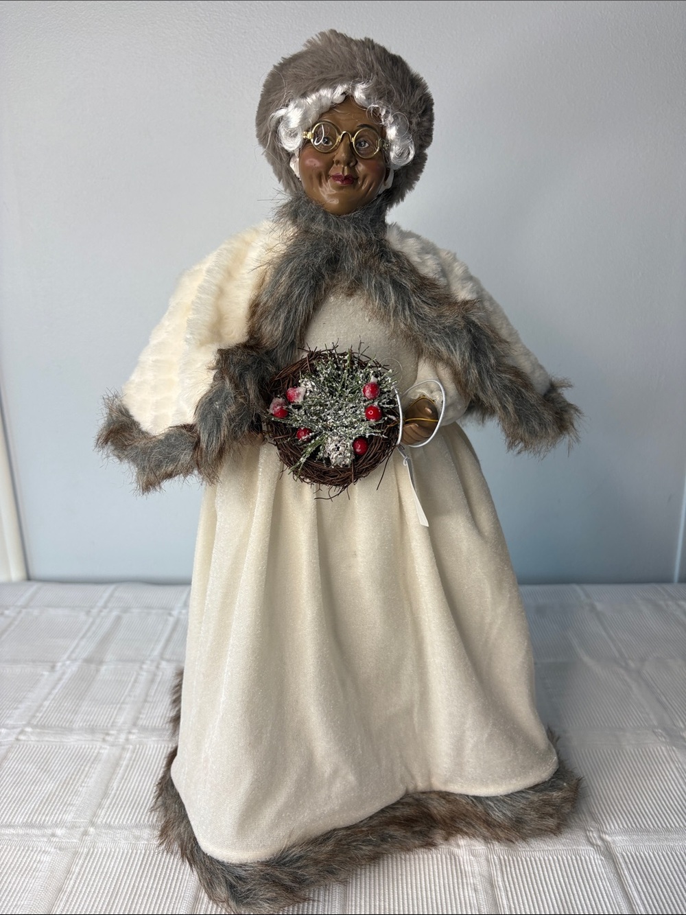 Pier 1 Imports African American Mrs. Claus Holiday Doll 17”